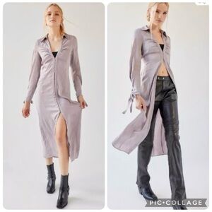 Urban Outfitters Chapman Mauve Hook & Eye Midi Dress NWT S